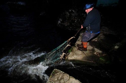 Una noche en el Ulla a por la lamprea