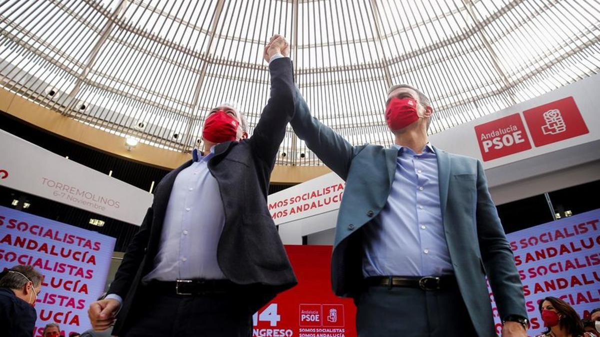 Juan Espadas y Pedro Sánchez.