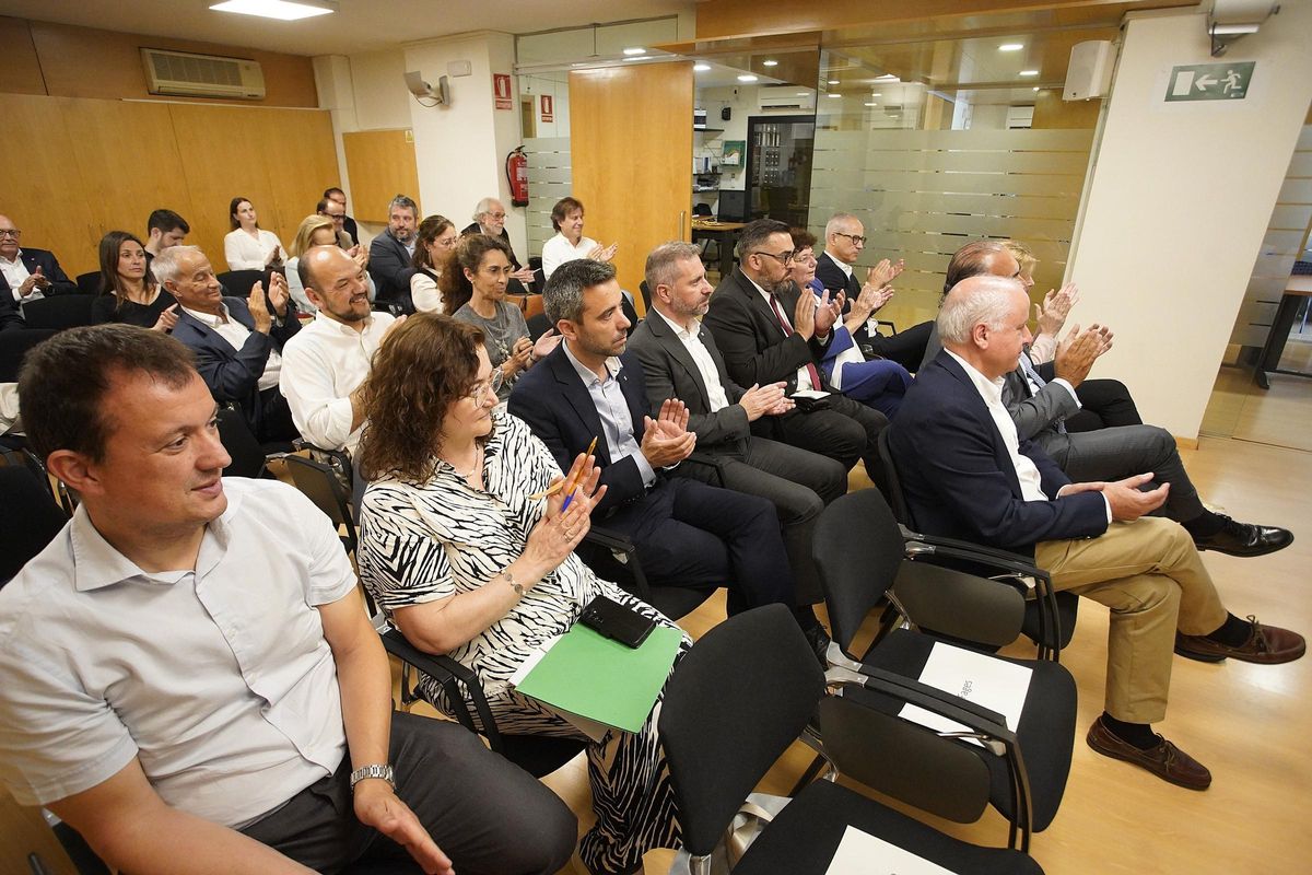 Assitents a la jornada a la seu de Girona del Col·legi d’Economistes de Catalunya.