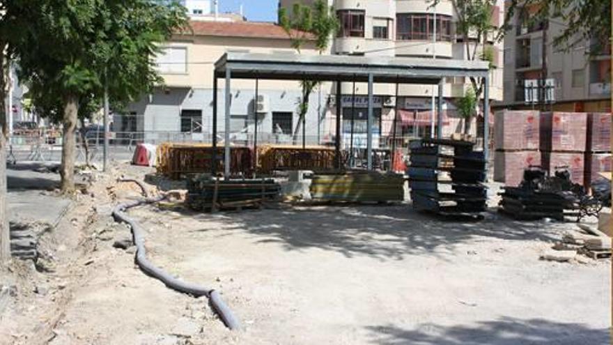 Las obras de la futura cafetería del parque Alcalde Sánchez Arnaldos.