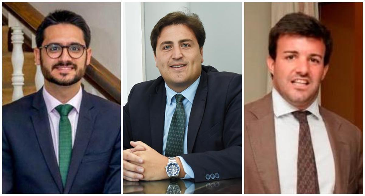 De izquierda a derecha, los abogados Román Cano Lumera, Pablo Armijo Bidón y Pedro Salinero Martín de la Hinojosa