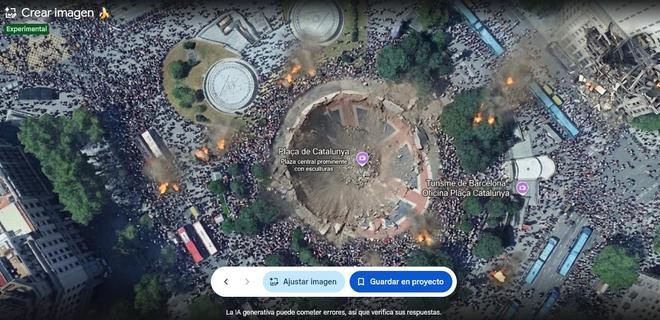Una explosión en Melilla y una invasión en Barcelona: Google permite falsificar imágenes satelitales con IA