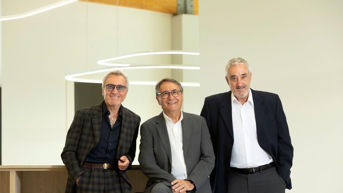 Los tres directivos de la familia Navarro, en una imagen de archivo.