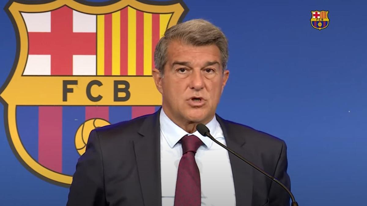 Joan Laporta, en rueda de prensa