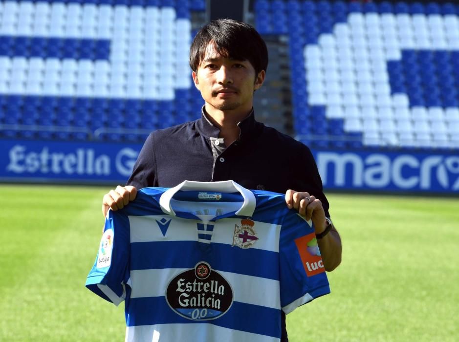 Gaku Shibasaki en A Coruña para jugar en el Dépor