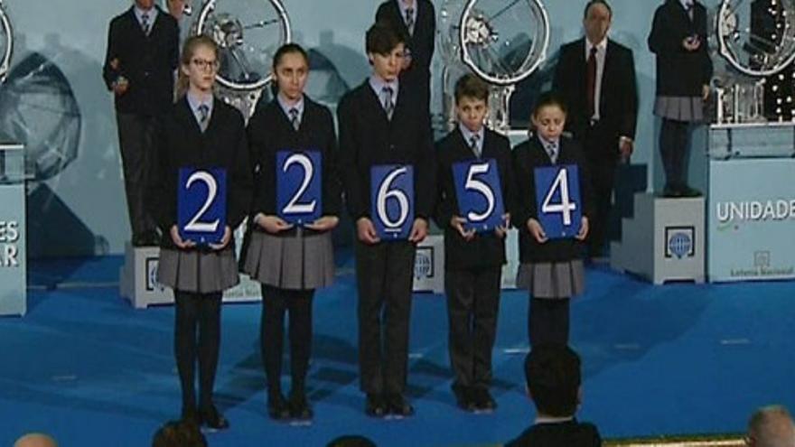 El 22654, primer premio de la Lotería del Niño