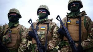 1 de febrero de 2023.- Soldados ucranianos durante una sesión de entrenamiento.