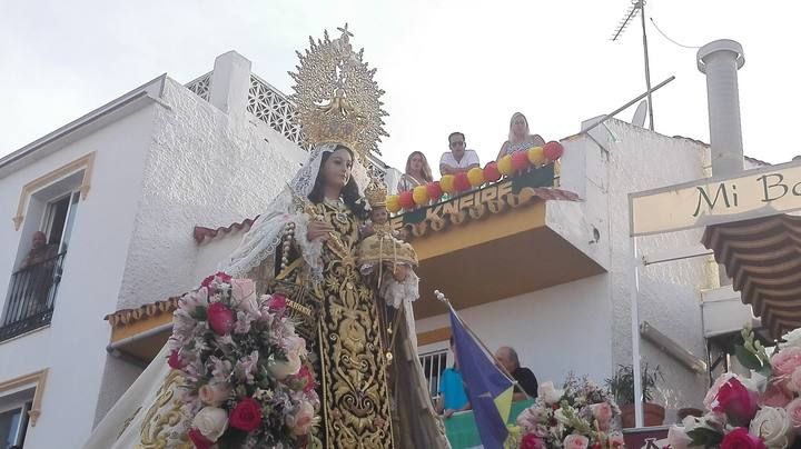 Salida de la procesión de la Virgen del Carmen en Torremolinos.