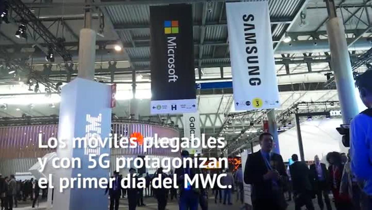 Primer día del Mobile World Congress 2019, la gran feria de telefonía móvil de Barcelona.