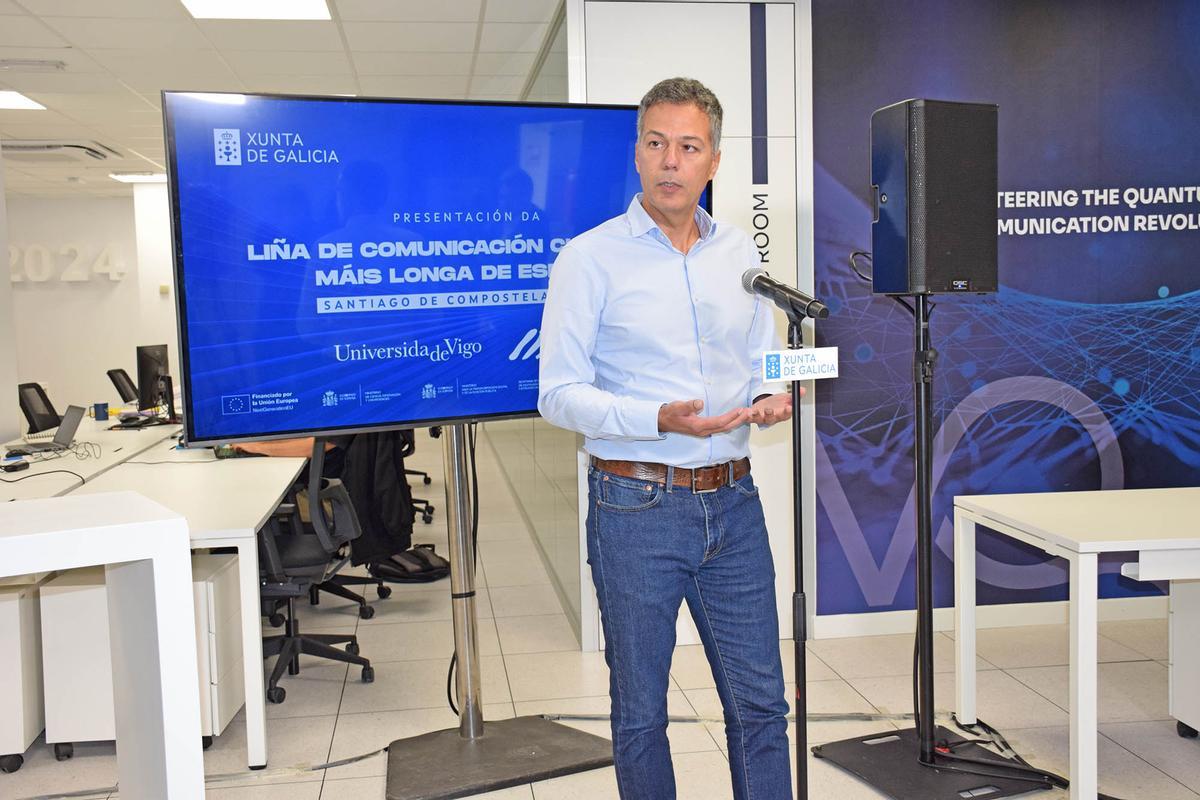Marcos Curty, durante su intervención.