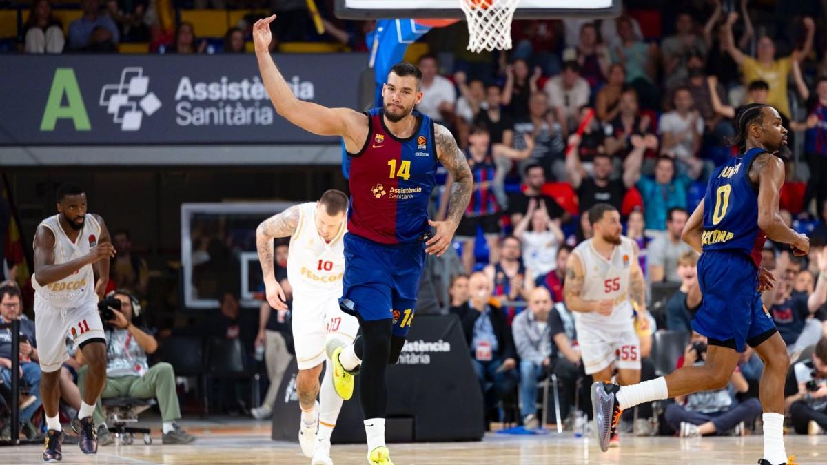 Willy Hernangómez cuajó una gran actuación en el tercer partido ante Mónaco
