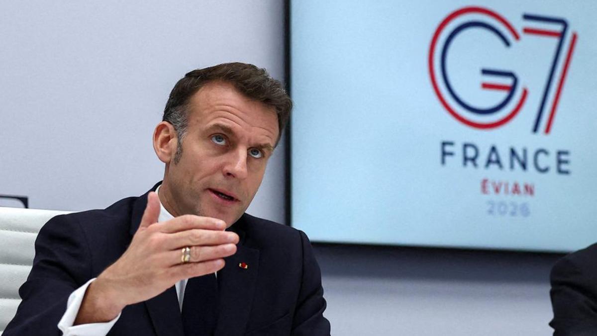 Emmanuel Macron, ahir a París. | GONZALO FUENTES / AFP