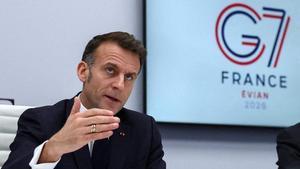 Emmanuel Macron, ahir a París. | GONZALO FUENTES / AFP