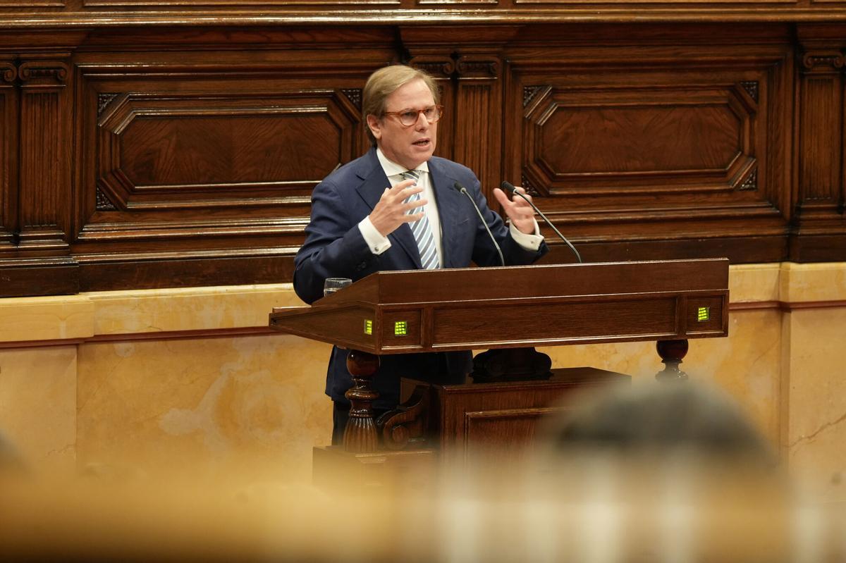 El portavoz de Vox en el Parlament, Joan Garriga.