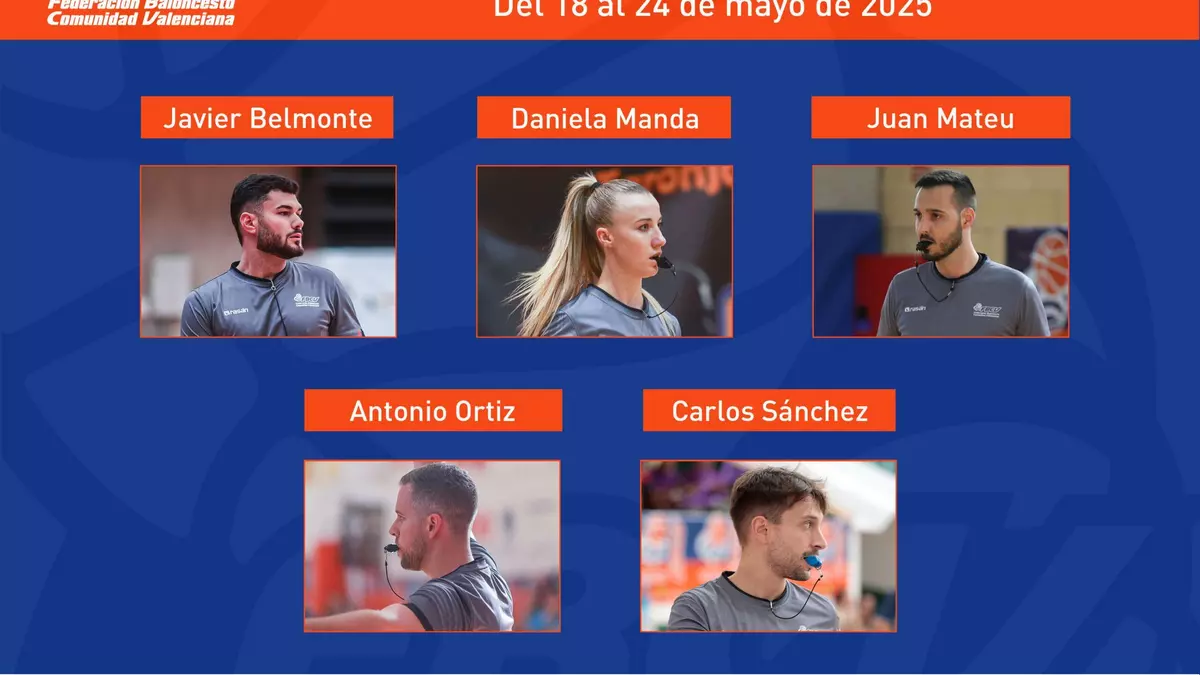Los árbitros de la FBCV, presentes en el  Campeonato de España Cadete y Fase Final Tercera FEB