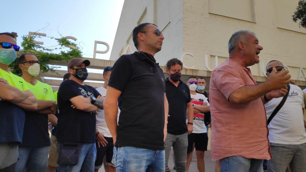 Concentració dels miners a la Fàbrica Vella de Sallent