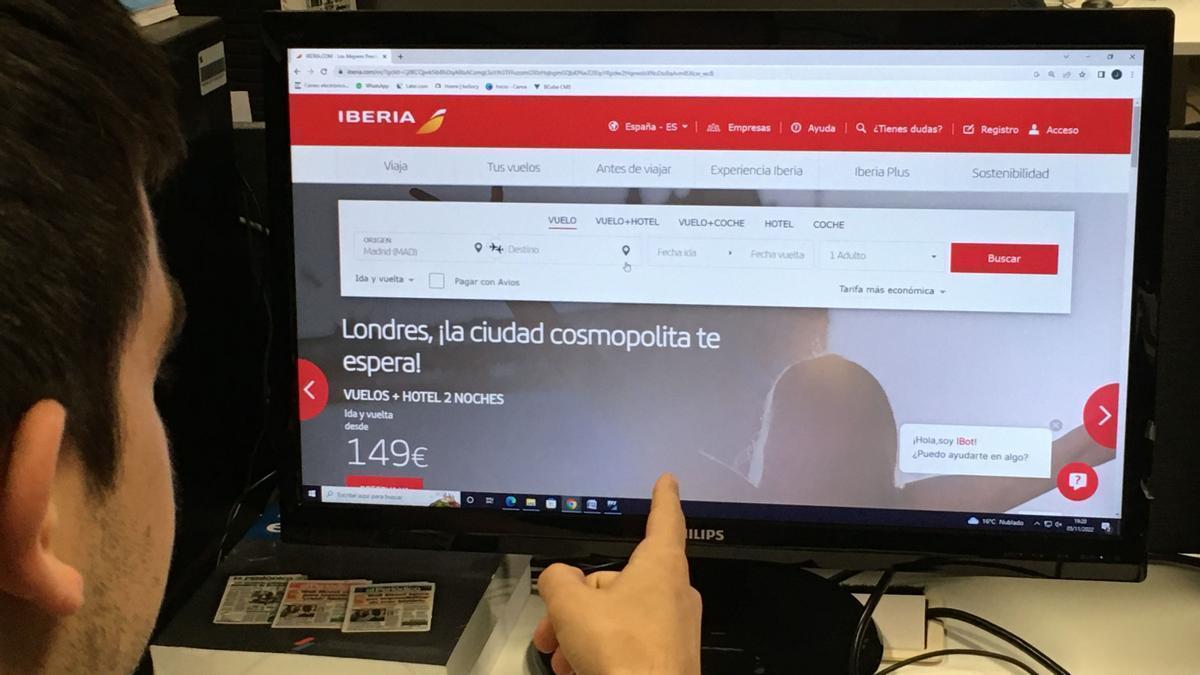 Web de Iberia.