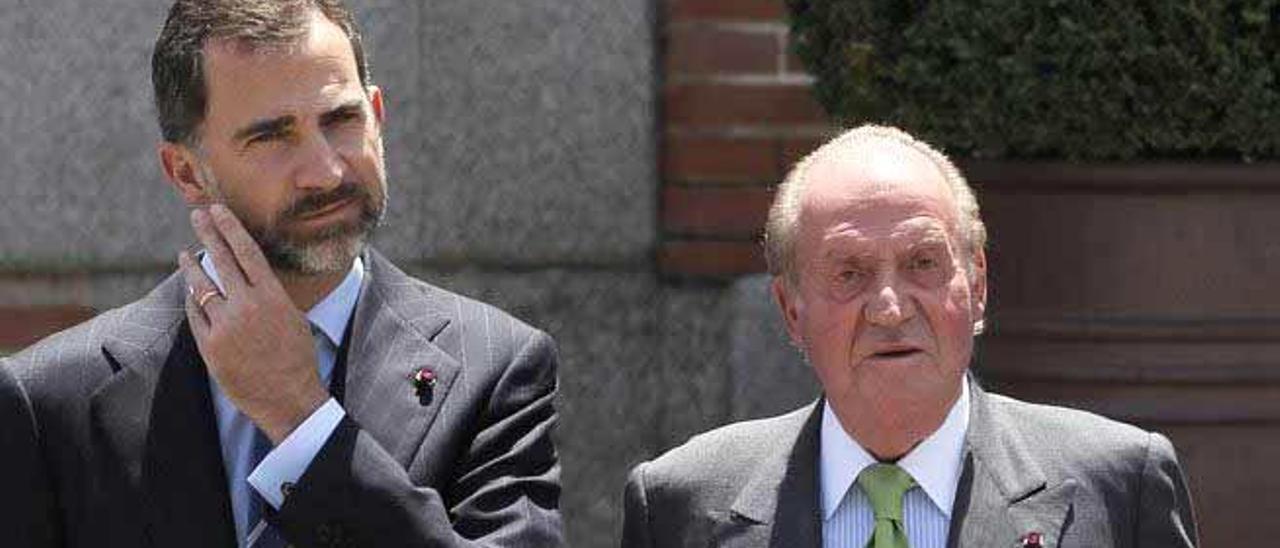 El Príncipe Felipe y el Rey Juan Carlos I.