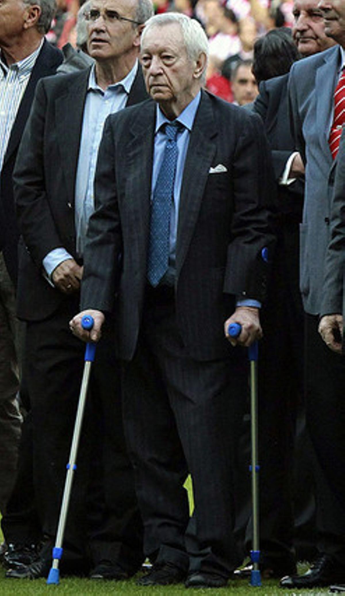 José María Maguregi, en el comiat del vell San Mamés, el dia 5 de juny. José María Maguregi, en el comiat del vell San Mamés, el dia 5 de juny.