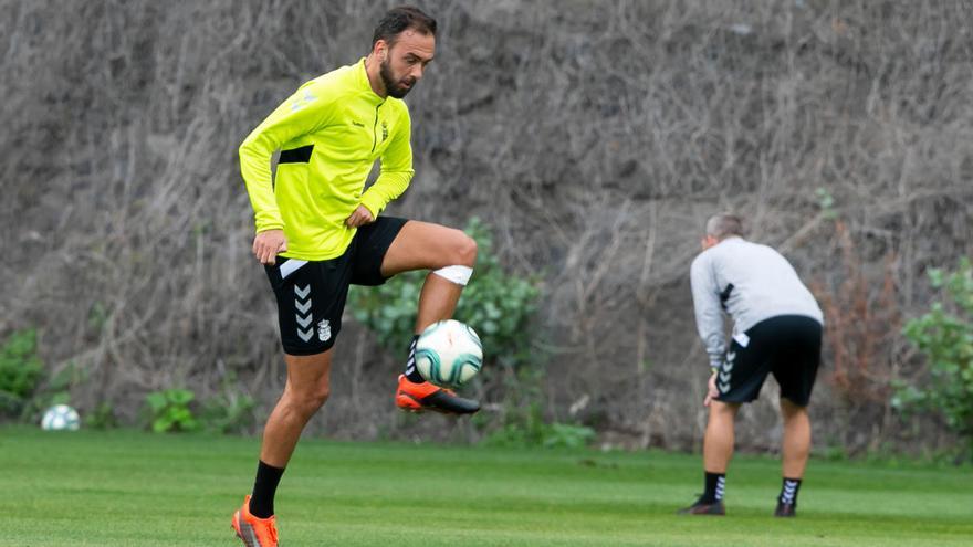 Deivid durante un entrenamiento en Barranco Seco en diciembre