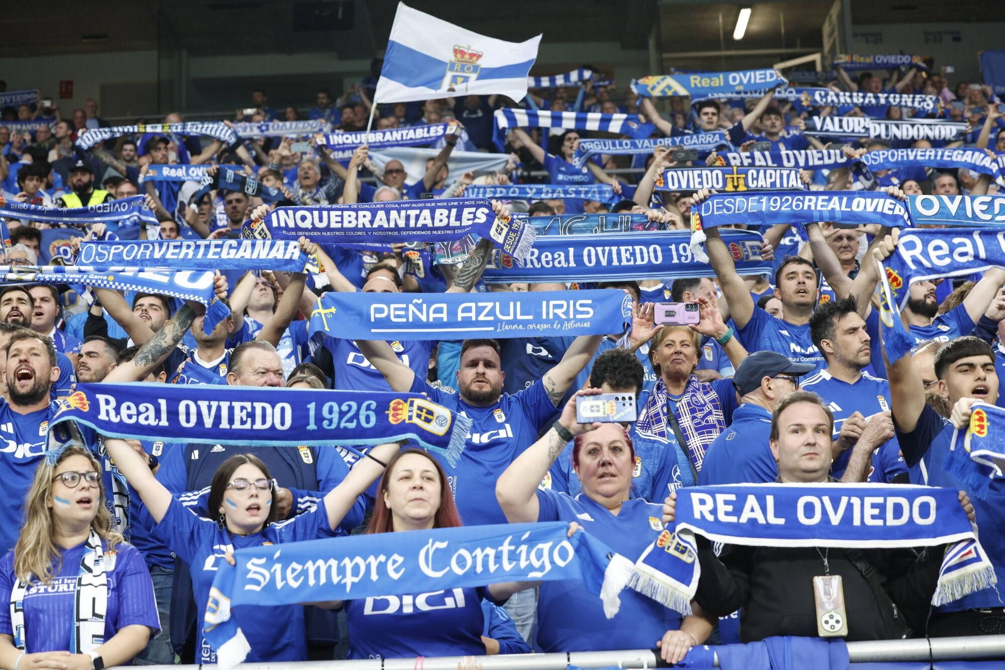Así se vivió en el Carlos Tartiere la final del play-off entre el Real Oviedo y el Mirandés