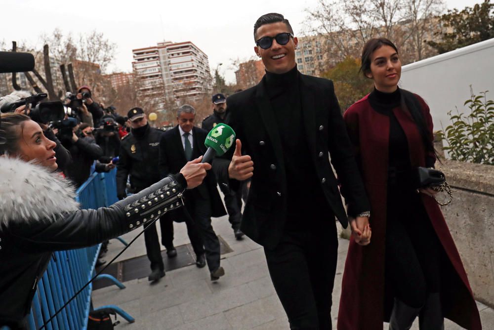 Llegada de Cristiano Ronaldo a los juzgados