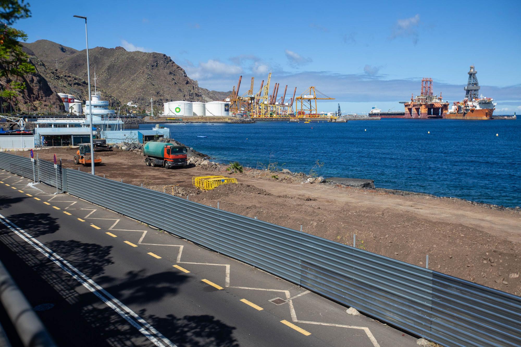 Obras en la playa de Valleseco