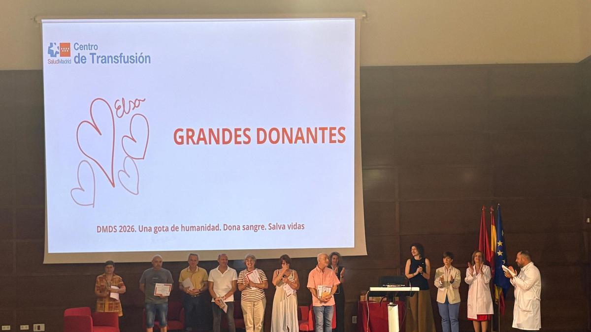 Acto de reconocimeinto al colectivo de donantes en el Centro de Transfusiones