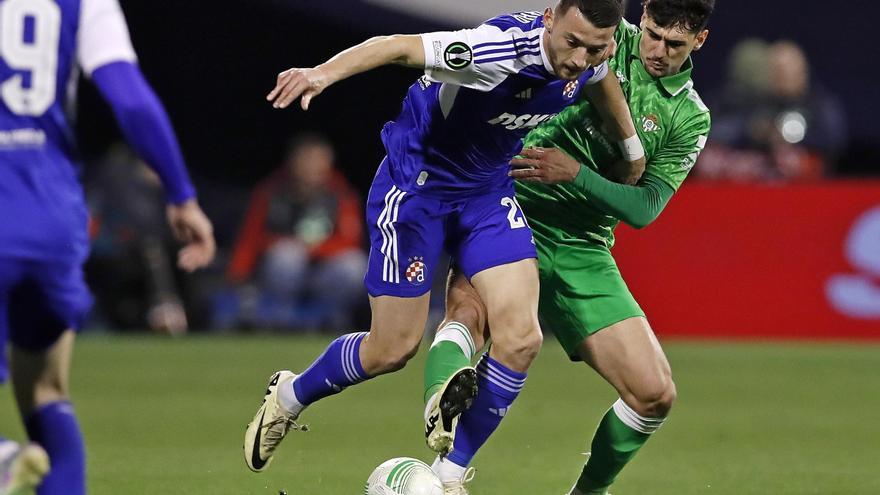 Resumen, goles y highlights del Dinamo de Zagreb 1-1 Betis de la vuelta de los dieciseisavos de final de la Conference League