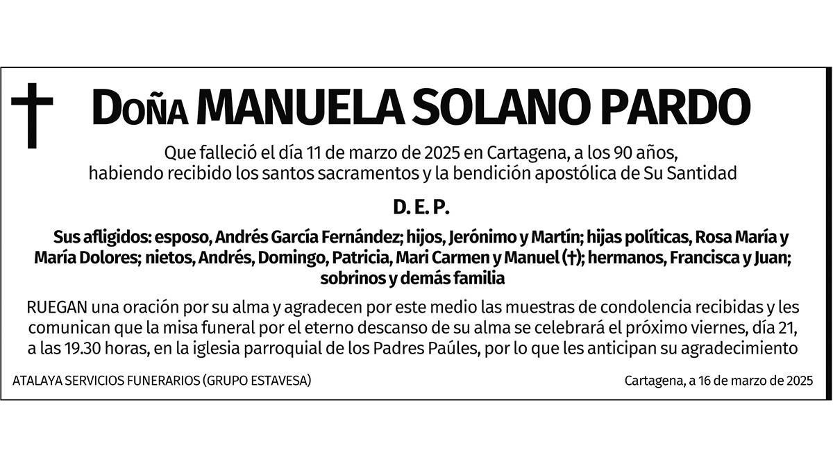 Dª Manuela Solano Pardo