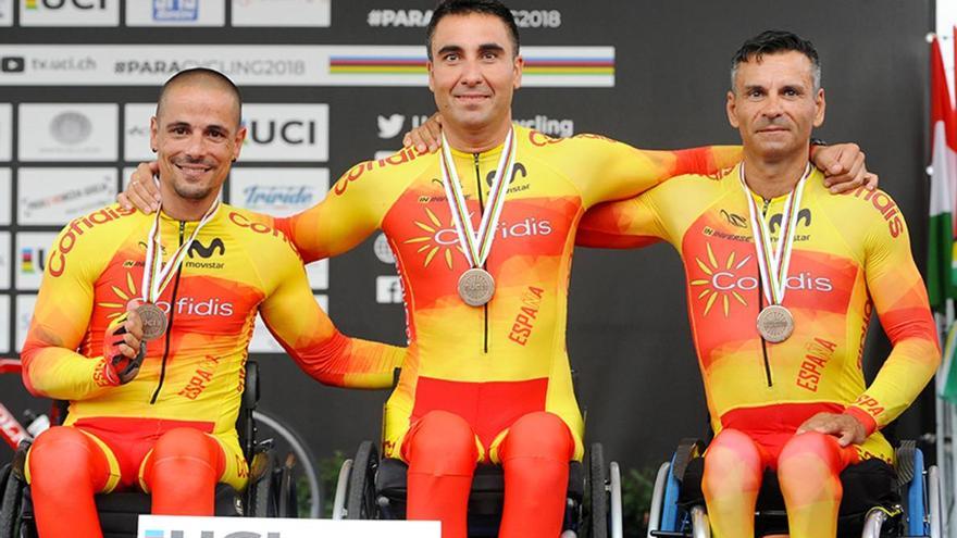 El handbiker del Club Ciclista Sant Boi, Sergio Garrote, ganador de tres bronces en el Mundial de Maniago