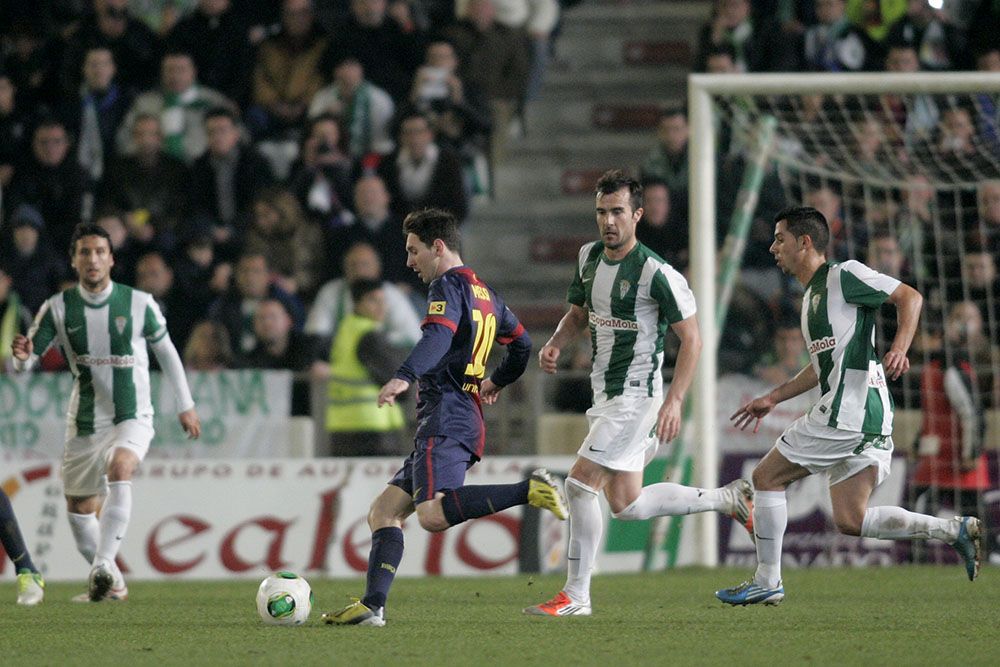 Mesi contra el Córdoba CF en la eliminatoria de la Copa de 2012