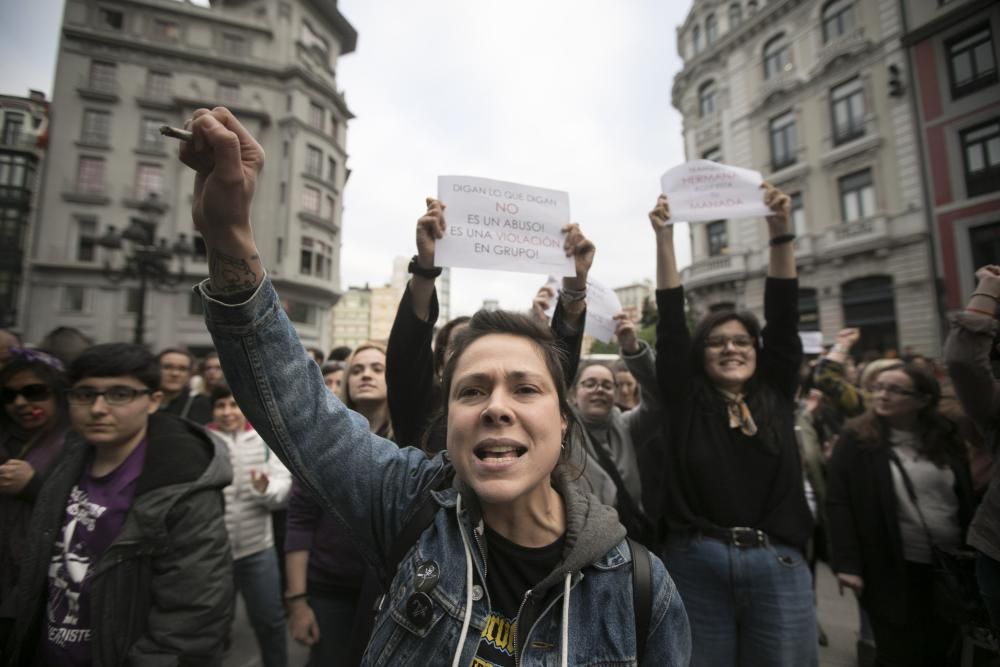 Concentración contra la sentencia a La Manada en Oviedo