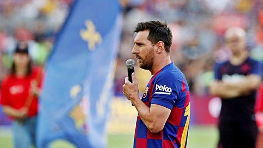 Messi va fer de capità amb un discurs motivador