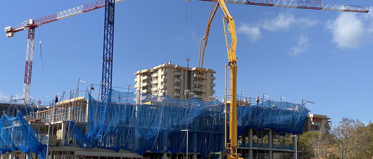 Edificio en construcción el el barrio de Nou Llevant de Palma, uno de los que tiene más promociones en marcha