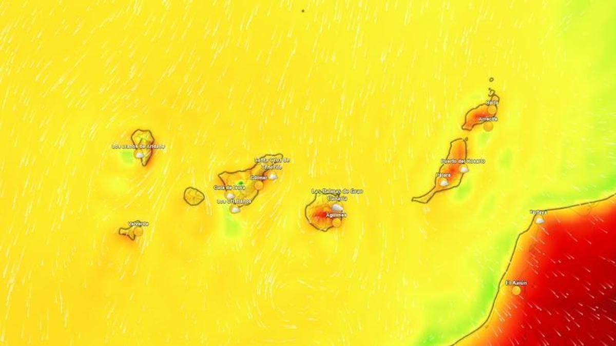 Tiempo para el jueves en Canarias