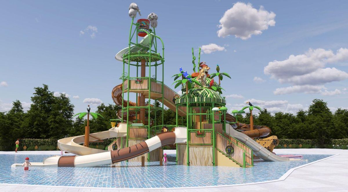 Nueva atracción infantil, Jungle Kids, que cuenta con un conjunto de 6 toboganes de diferentes alturas e intensidades