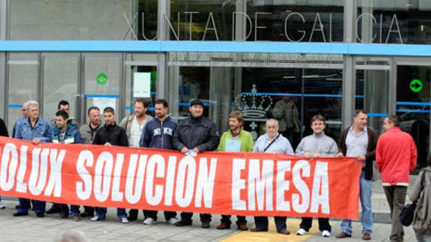 Manifestación de los trabajadores de Emesa.