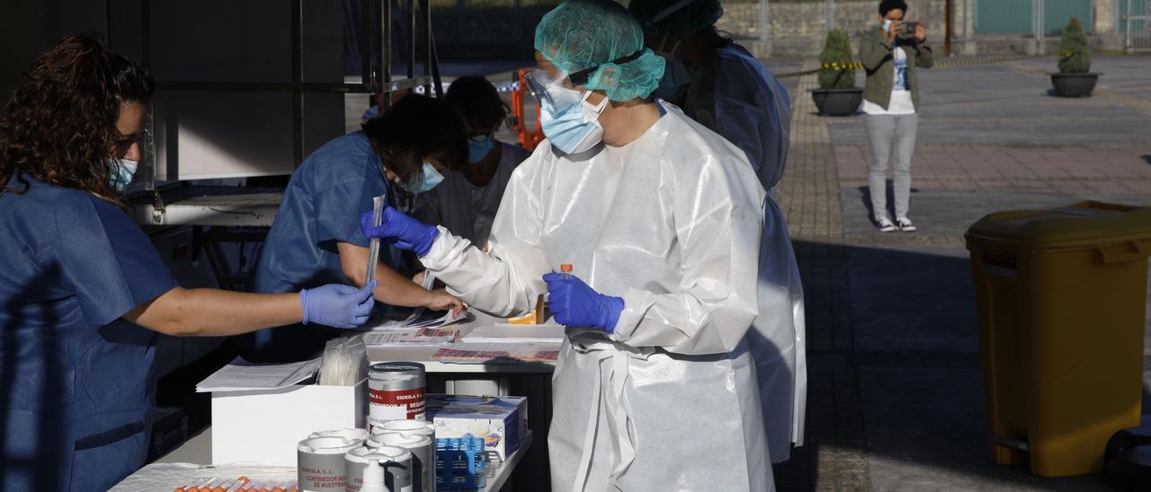 Pruebas de PCR en una localidad asturiana.