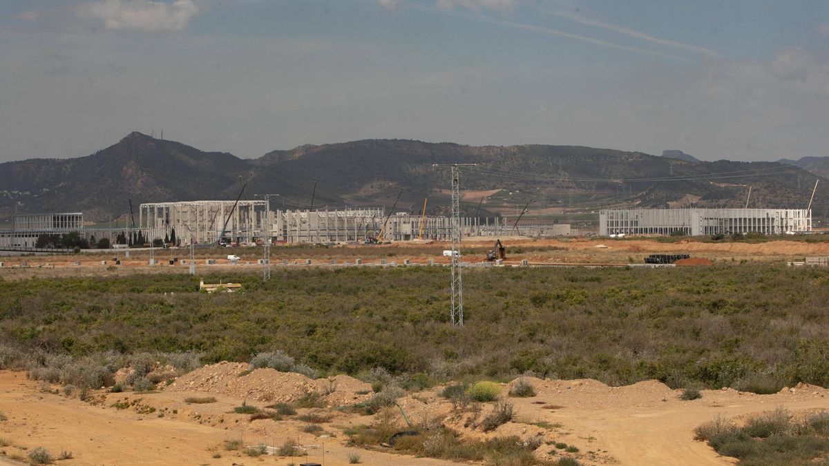 Avance de las obras de la gigafactoría de Volkswagen en Sagunt.