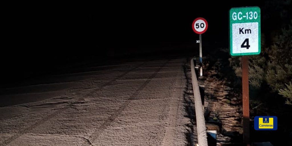 Nieva en la cumbre de Gran Canaria