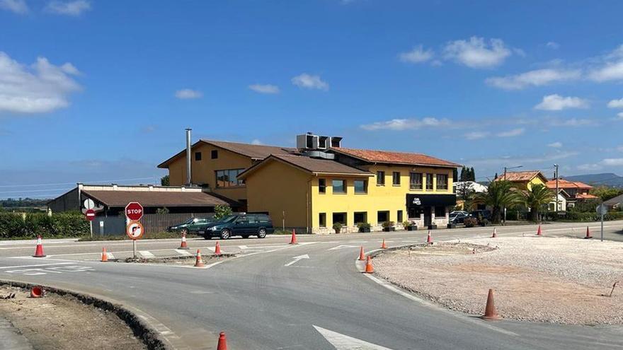 El primer parque de baterías de Siero ya tiene los accesos en obras: una glorieta desde la N-634 y un vial a las parcelas