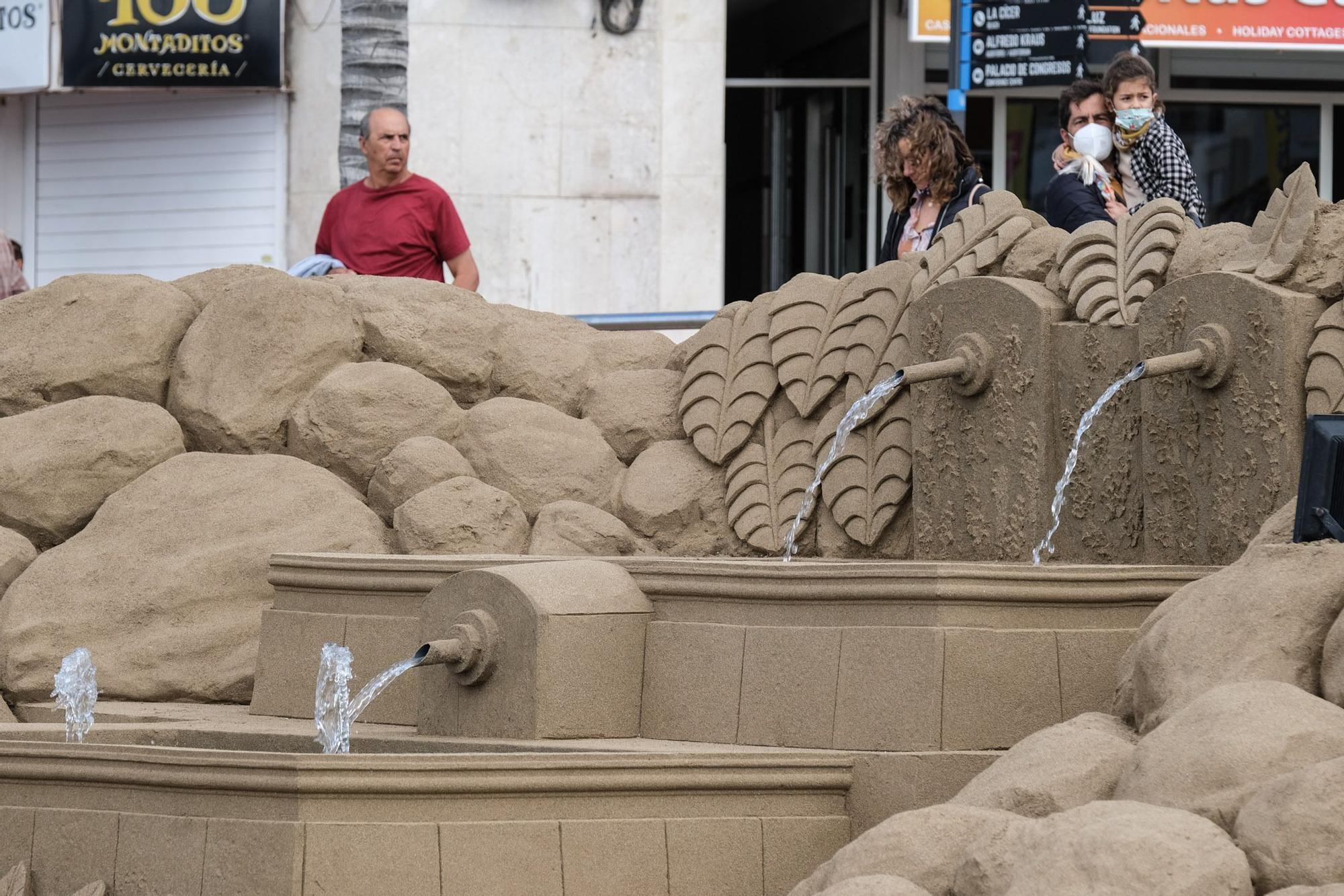 Inauguración del belén de arena en la playa de Las Canteras (3/12/2021)