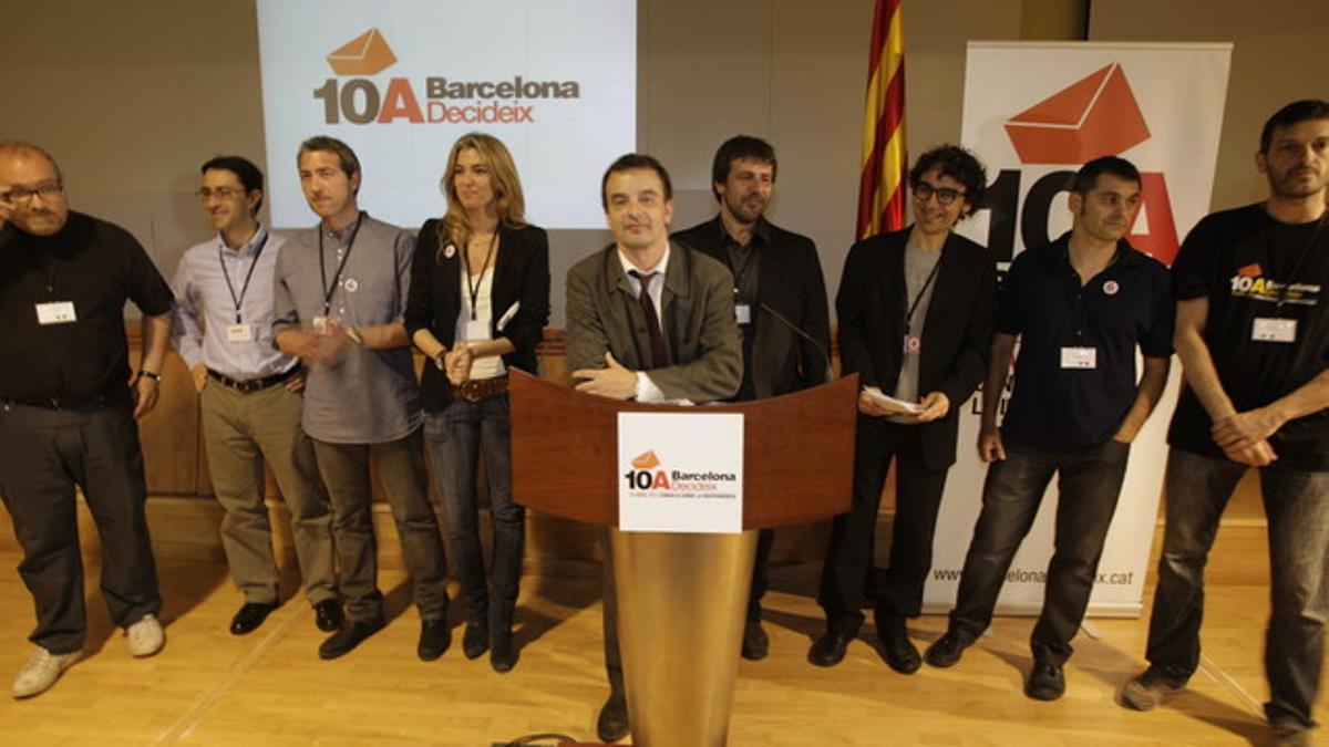 Rueda de prensa de Barcelona decideix 10A para explicar el resultado de la consulta soberanista.