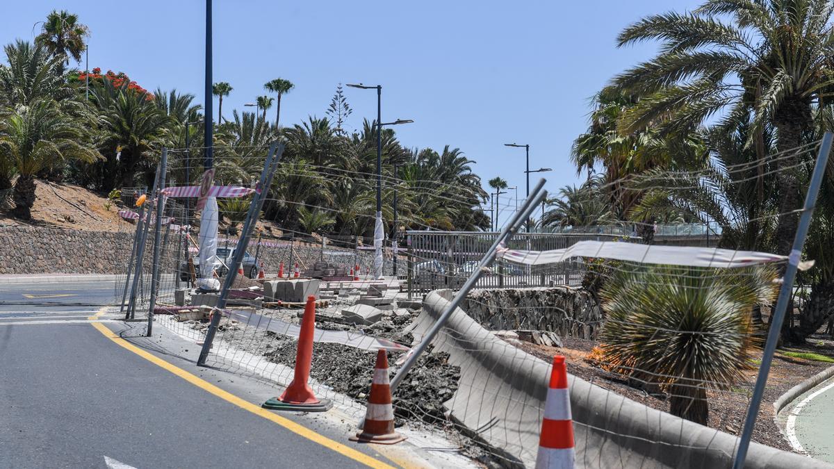 Estado de las obras en la Avenida de la Unión Europea.