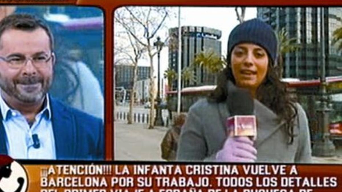 DE WASHINGTON A BARCELONA 3 Tres capturas de otros tantos reportajes televisivos. De arriba a abajo, Urdangarín en Washington, la infanta Cristina en el supermercado y una conexión con Barcelona.