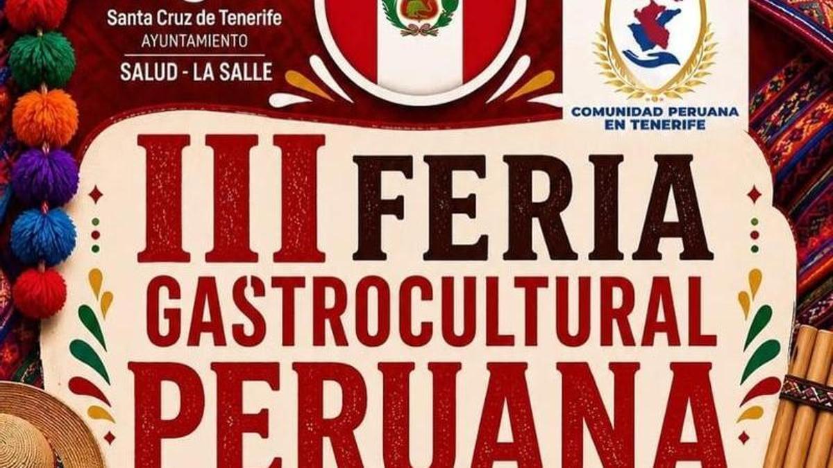Cartel del encuentro peruano que tendrá lugar este sábado en Santa Cruz de Tenerife.