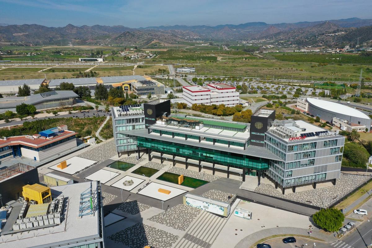 Una imagen aérea del Málaga TechPark (PTA) de Málaga.