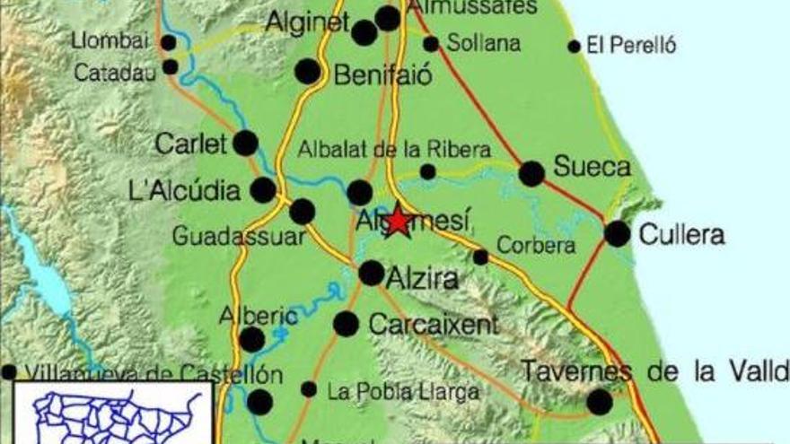 Se registra un terremoto en Algemesí de 2,7 º