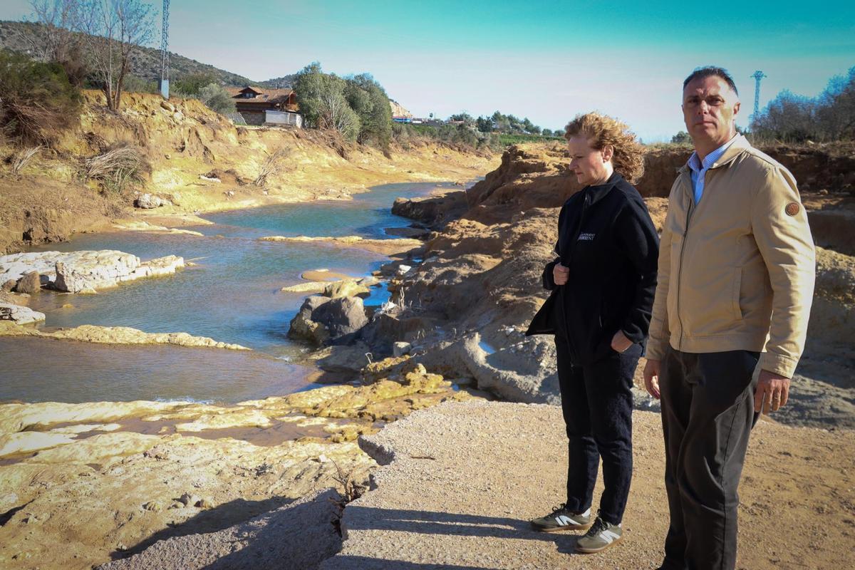 Folgado y Gozalbo en las inmediaciones del barranco de l'Horteta
